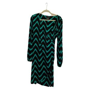 Beautiful black and teal dress, INC, size XL